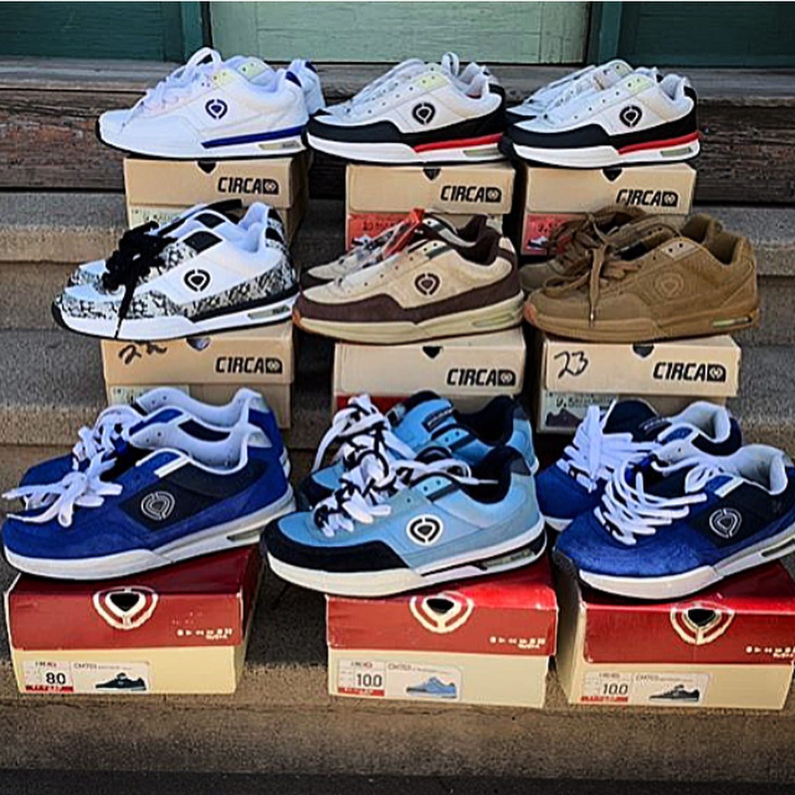 In honor of The Muska’s @thenineclub episode, here is an insane display of CM 703s.  All available for purchase. 🗣HIT UP @ethansmith_official TO COP. “At the end of the day they are just shoes, it’s just shoes, it’s just clothing, it’s just skateboards, it’s all that stuff, but obviously it’s much more than that to all of us”. - @themuska Hit the nail on the head here.  Thanks for the C H O M P and @sellingthewind  shoutouts Legend and thanks for all you’ve done and continue to do!  #sk8shoewars #muska #c1rcafootwear #skateboarding