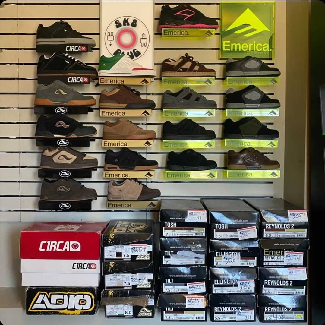 @sk8plug_ is selling these. The shoe wall is open for business.#ogscc @ogskateshoecollecting #sk8shoewars #chomponkicks #thrasher #skateboardmag #transworldskateboarding #theberrics #skateshoes