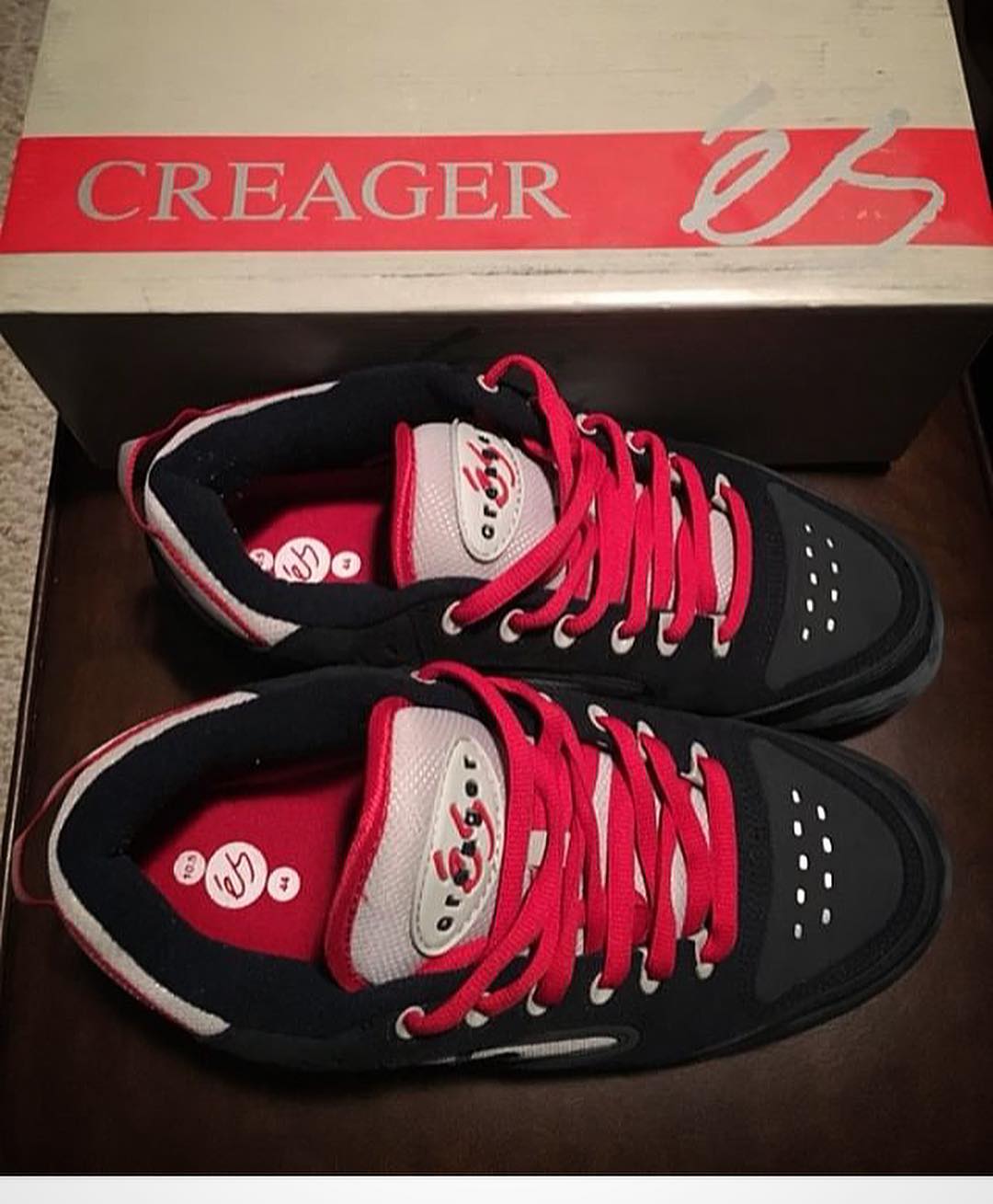 @brza1981 hit our DM with these Creagers.  #sk8shoewars #esskateboarding #ronniecreager